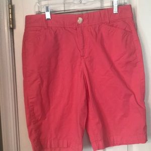 Coral Bermuda shorts size 10